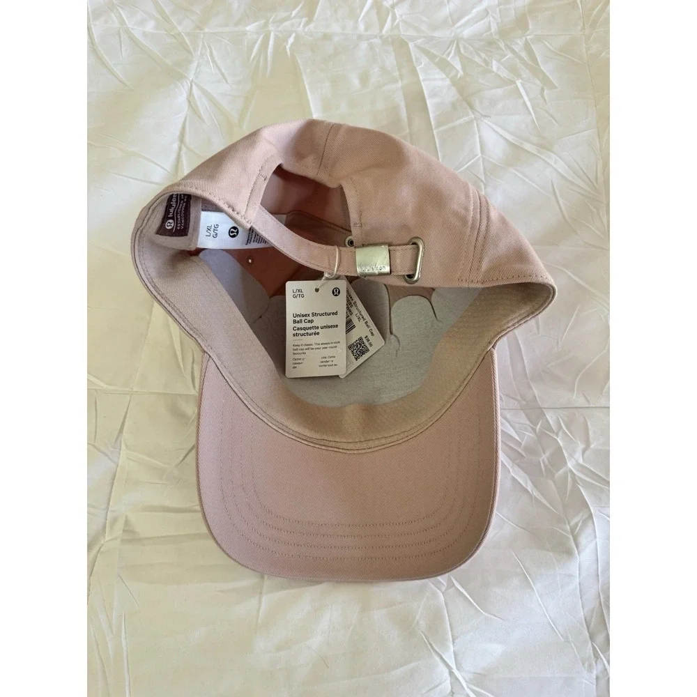 New Lululemon Unisex Classic Ball Cap Pink Sz L/XL Adjustable Soft Hat Logo - Picture 2 of 6